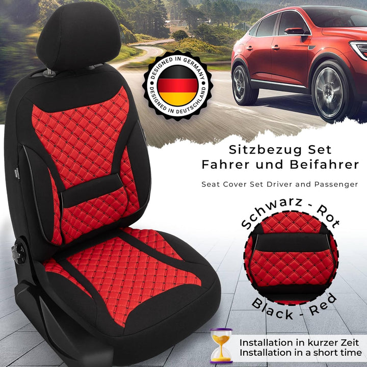 BREMER SITZBEZÜGE Mass Sitzbezüge Schonbezüge für Mercedes GLK X204 ZM2 ZM2 - Schwarz / Rot GLK X204