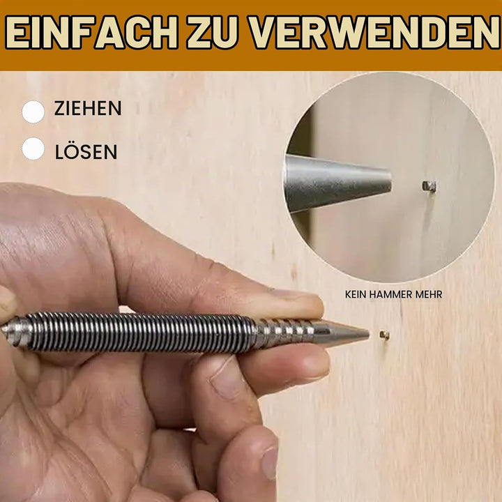 Federbelastetes Design Kohlenstoffstahl Material 3500PSI Impact Dual Head Nail Setter Pin Set, 2pcs