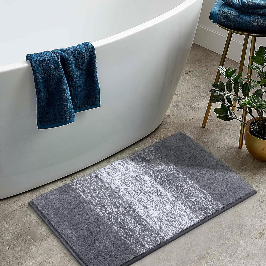 Badteppich Badematte rutschfeste 45 x 65 cm, Weiche Waschbar Badezimmerteppich Extra Flauschig Badvo