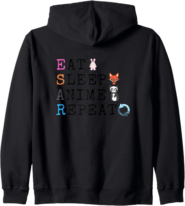 Funny Eat Sleep Anime Repeat for Kids Japanese Manga Gift Kapuzenjacke