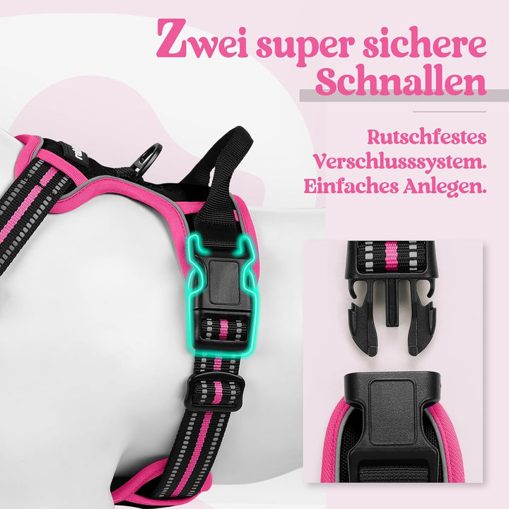 rabbitgoo Hundegeschirr Mittelgrosse Hunde, Anti Zug Geschirr mit Kontrolle, No Pull Verstellbar Hun
