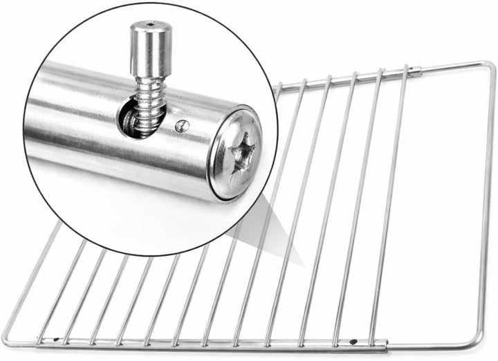 GC GLOBALCOMMERCE Grillrost ausziehbar 47 cm, Metall, grau, Estensibile da 47cm a 75cm