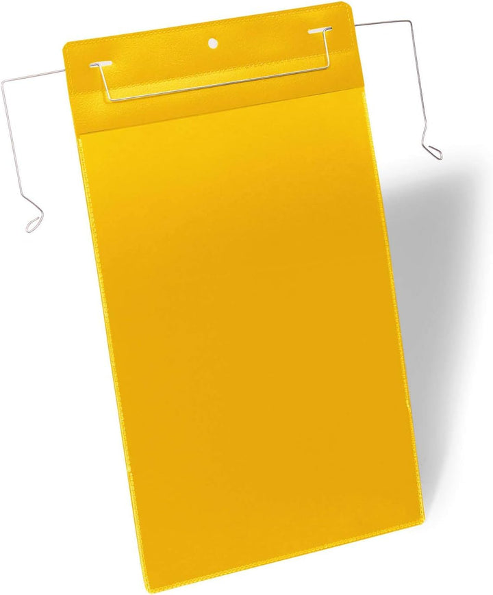 Durable Drahtbügeltasche A4 quer, Packung à 50 Stück, Gelb, 175304 A4 Hochformat, A4 Hochformat