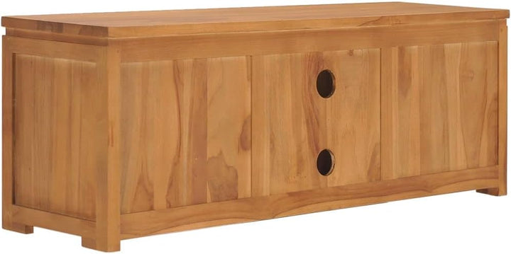 vidaXL Teak Massiv TV Schrank mit 2 Türen 2 Fächern Lowboard TV Möbel Sideboard Fernsehtisch Fernseh