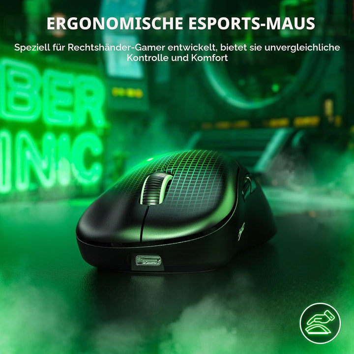 LexonElec HXSJ T700 Ultra-Light Wireless Gaming Mouse, Ergonomischer Formfaktor für Rechtshänder, BT