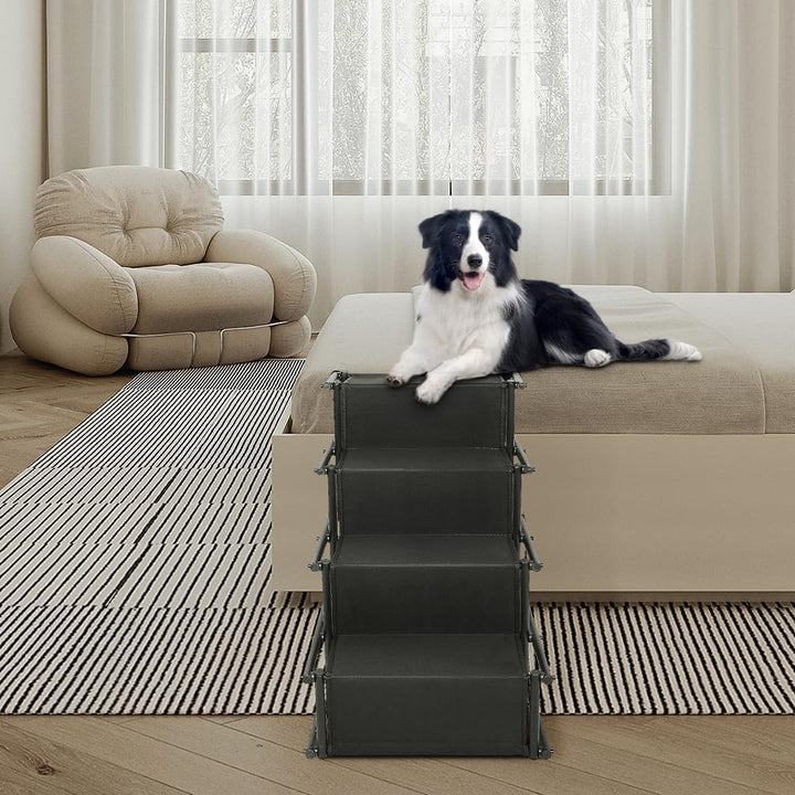 Faltbare Hundetreppe Auto, 4 Stufen, Leichte Kletterleiter für Hunde und Katzen hundetreppe grosse H