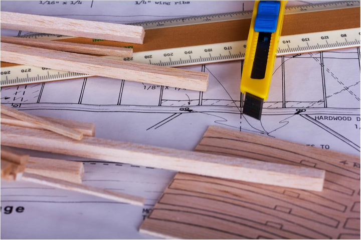 Materia Prima Balsaholz für Bastel- und Kunstprojekte. Leichtes Holzbrett für den Modell- und Flugze