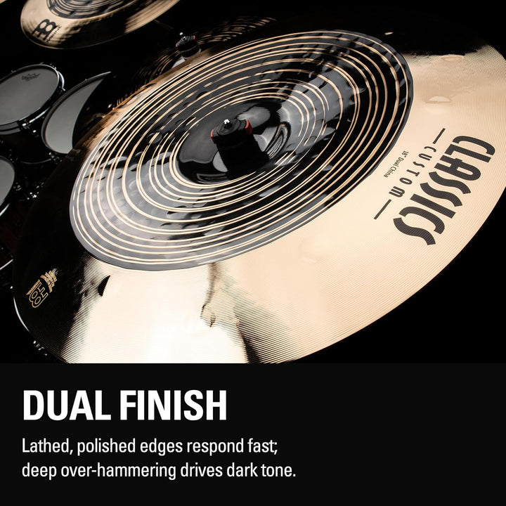 Meinl Classics Custom Dual 18 Zoll China (Video) Schlagzeug Becken (45,72cm) B12 Bronze, Dunkles und