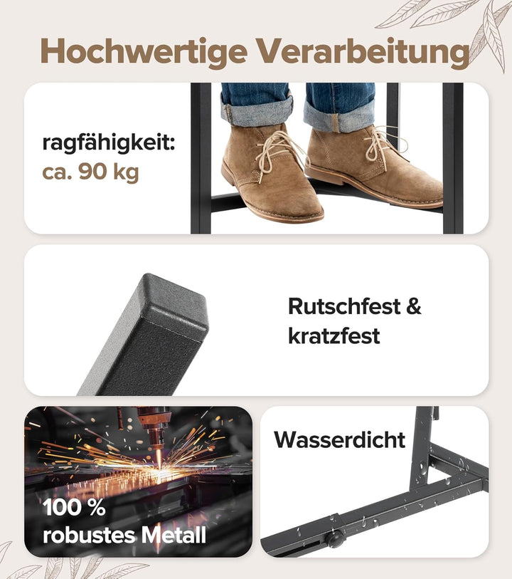 Pflanzenständer 2er Set, verstellbarer Blumenständer, moderner Metall Blumenhocker und stabiler Pfla