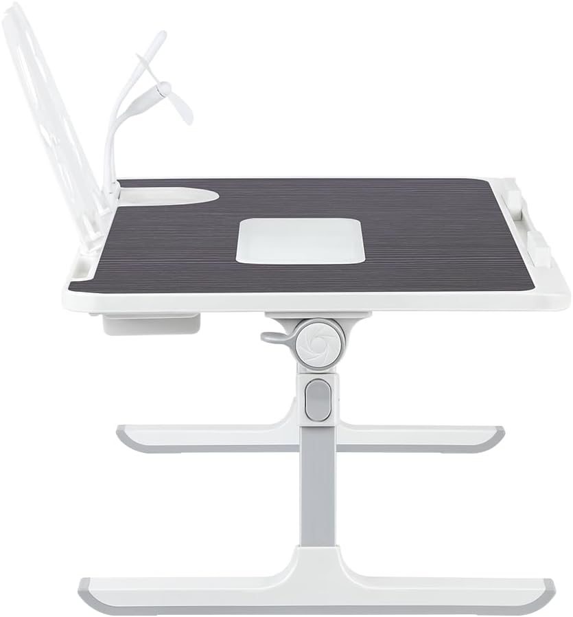 LANTUS Laptop-Ständer fürs Bett, Betttisch mit Laptop-Kühler, Halterung für Tablet, Schublade, höhen