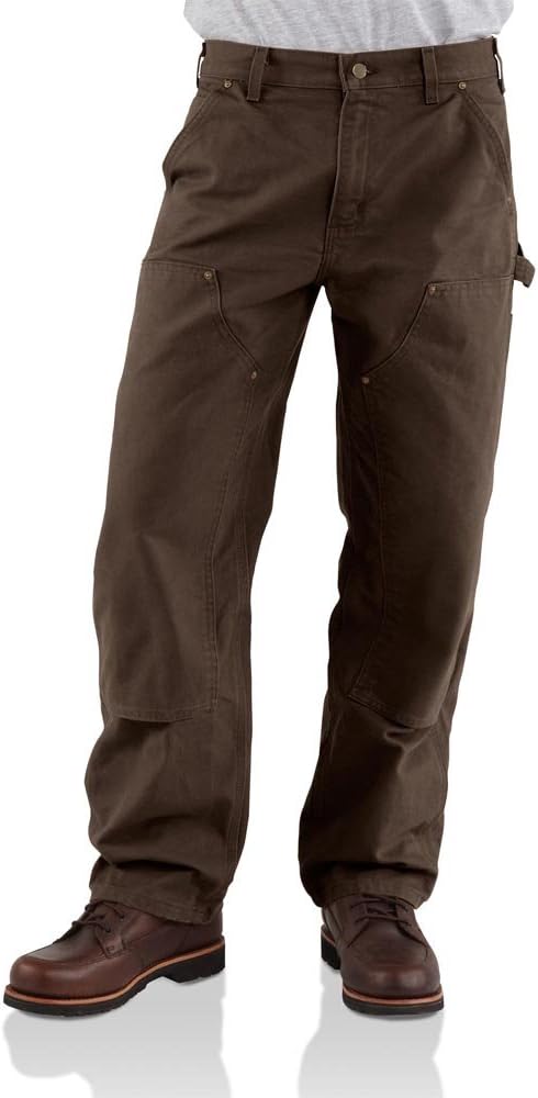 Carhartt Herren-Arbeitshose mit doppelter Vorderseite, lockere Passform, Washed Duck 28W / 30L Dunke
