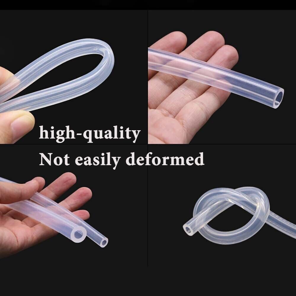 Stubotar Flexibler Silikonschlauch 3mm ID x OD 4mm Wandstärke 0.5mm Transparente Wasserleitung 50 Me
