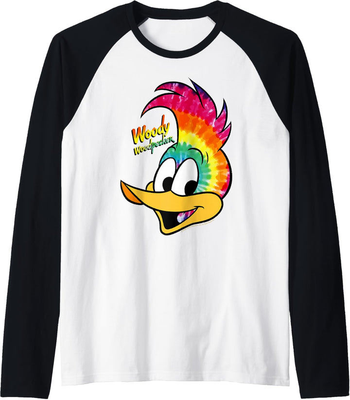 Woody Woodpecker Tie Dye Portrait Raglan