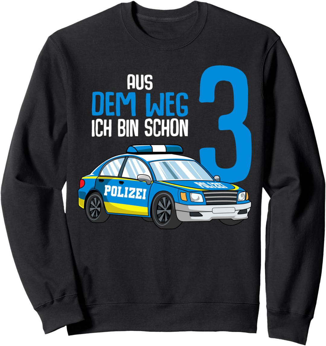 3. Geburtstag Polizei 3 Jahre Kinder Junge Sweatshirt