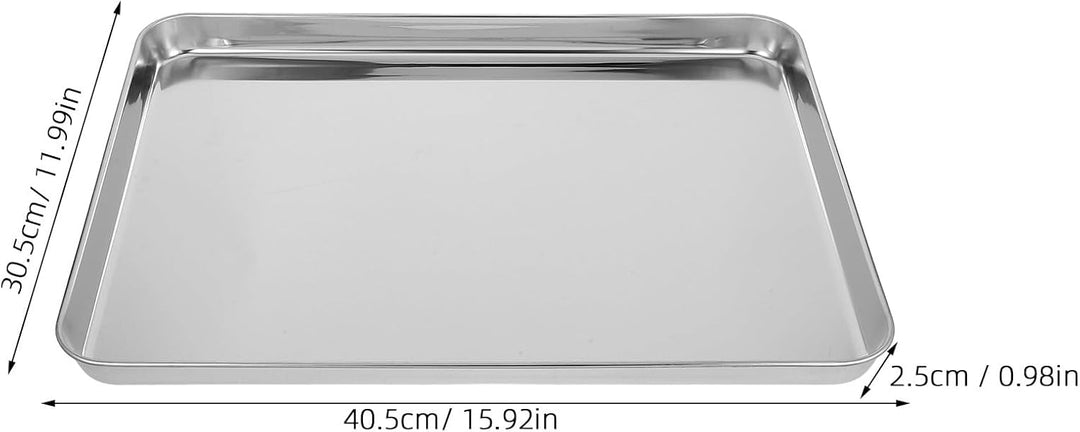 GALPADA Edelstahl Servierplatte Rechteckig Robust Langlebig für BBQ Party Camping Buffet Vielseitige