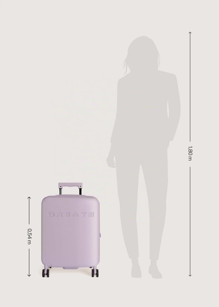 CREATE / Luggage Studio/Faltbarer Polykarbonat-Hartschalenkoffer Violett / 39x23x54cm / TSA-Vorhänge