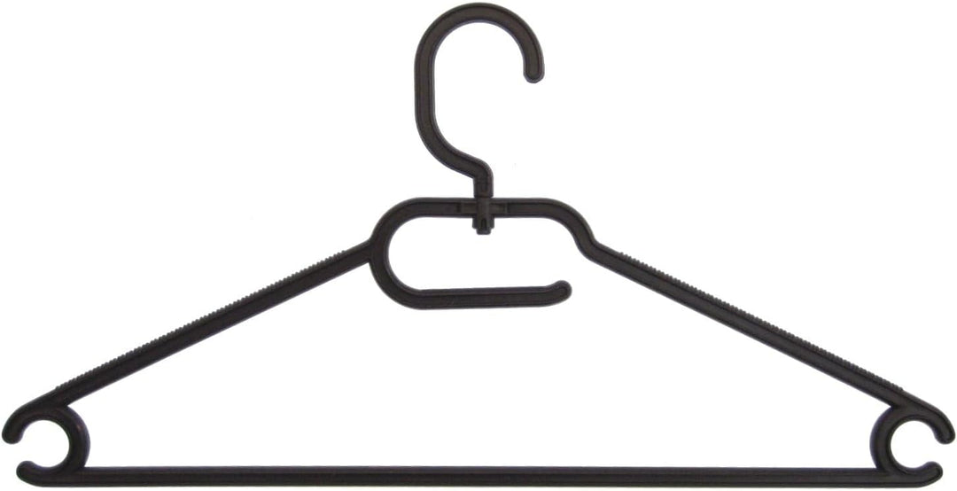 25 STK. Kleiderbügel aus Kunststoff Universalkleiderbügel Farbe schwarz ca 41 cm, Schwarz