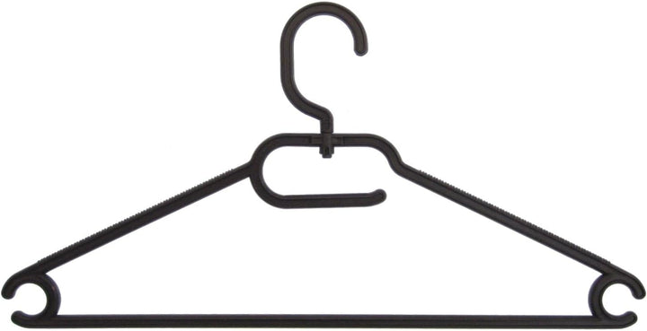 25 STK. Kleiderbügel aus Kunststoff Universalkleiderbügel Farbe schwarz ca 41 cm, Schwarz