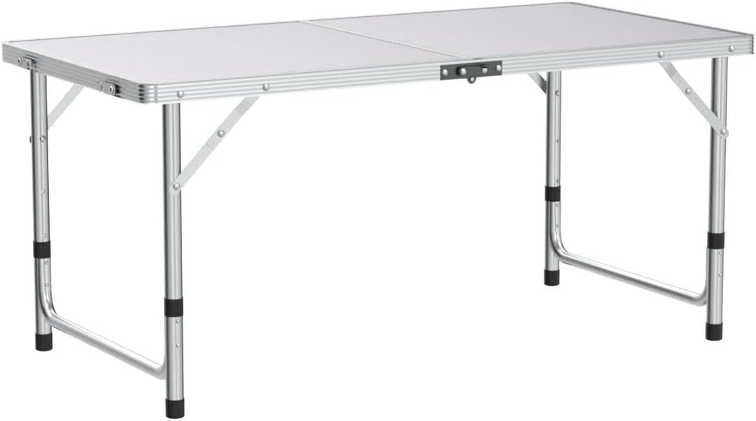 1,2 m Aluminium-Laptop-Schreibtisch, zusammenklappbar, für kleine Räume, Heimbüro-Schreibtisch, einf