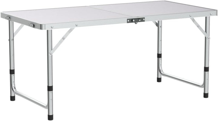 1,2 m Aluminium-Laptop-Schreibtisch, zusammenklappbar, für kleine Räume, Heimbüro-Schreibtisch, einf
