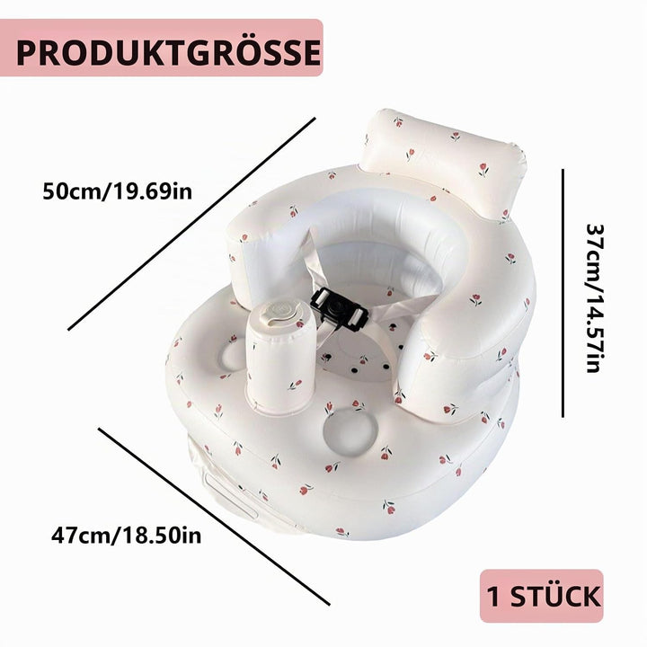 Aufblasbarer Baby-Sitz für Babys ab 3 Monaten, Baby Seat, Baby Sitzhilfe mit Gurtzeug y Sofasitz Bod