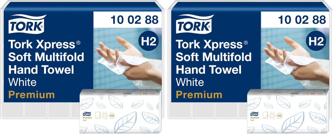 Tork Xpress weiche Multifold Papierhandtücher 100288 - H2 Premium Falthandtücher für Handtuchspender