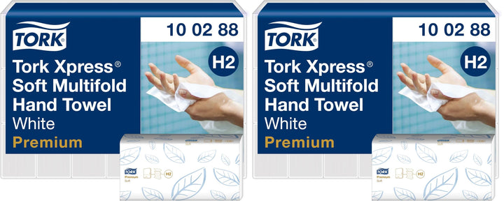 Tork Xpress weiche Multifold Papierhandtücher 100288 - H2 Premium Falthandtücher für Handtuchspender