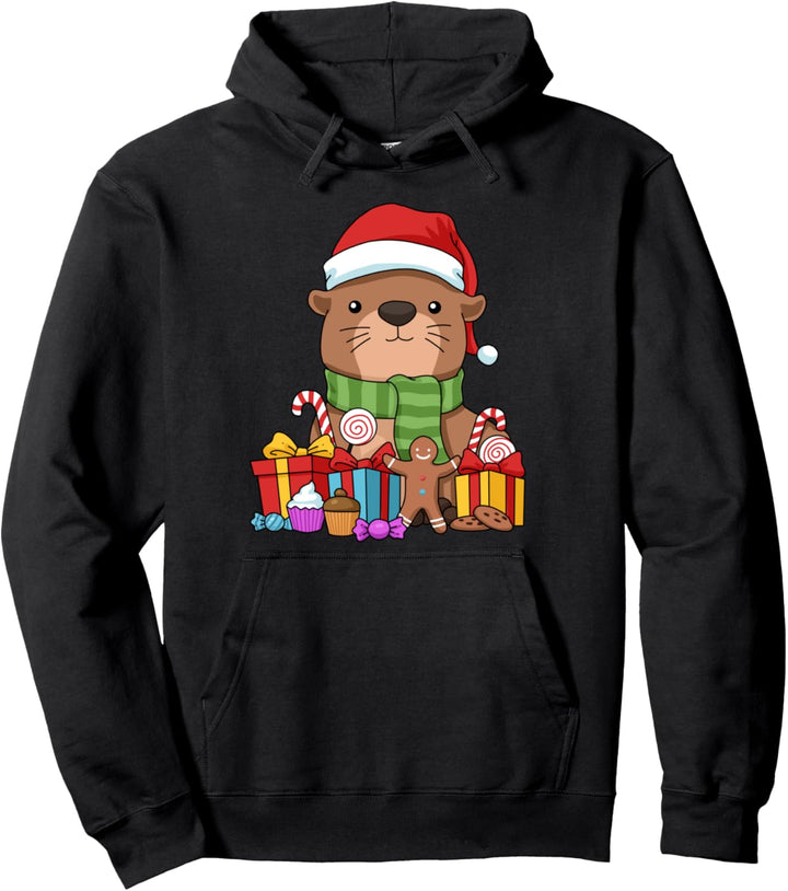 Weihnachtsbaum Otter Hoodie Frauen Otterfans Weihnacht Otter Pullover Hoodie