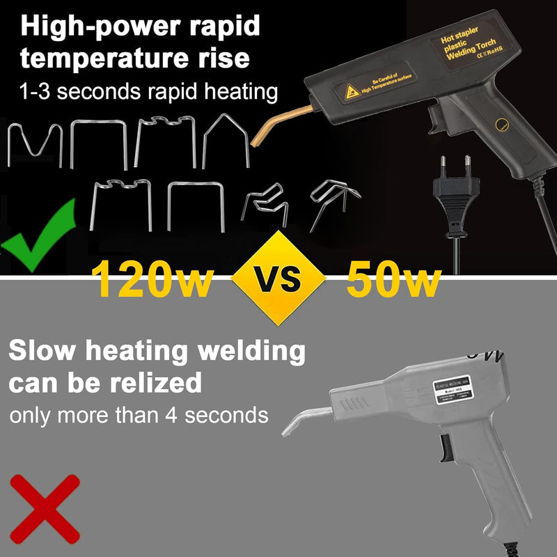 120W Kunststoff Schweissgerät Auto Stossstange Reparaturset 800PCS 6 Arten Klammern, 2-in-1 Kunststo