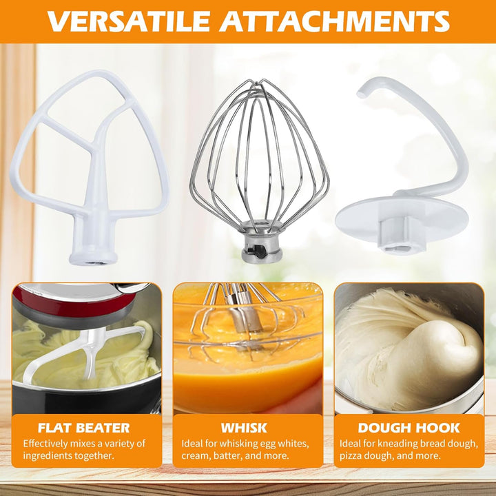 3er Profi-Schneebesen,Rührbesen Schaumschläger und Knethaken für 4,5-5 Quart Artisan & Classic Serie