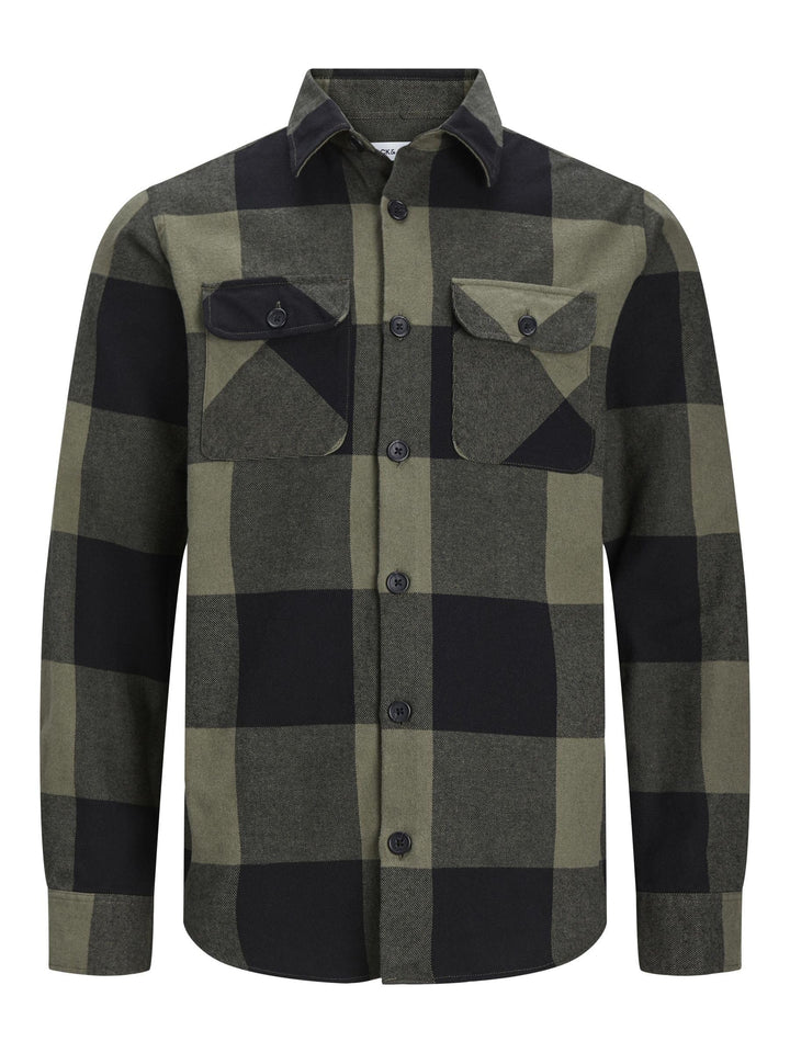 JACK & JONES Male Overshirt Comfort Fit Overshirt S Dusty Olive, S Dusty Olive