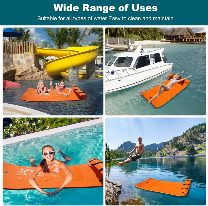 210 x 90 cm Wasserhängematte Wasserkissen für Schwimmbad, Seen, Boote, Flüsse, Meer - Schwimmende Wa