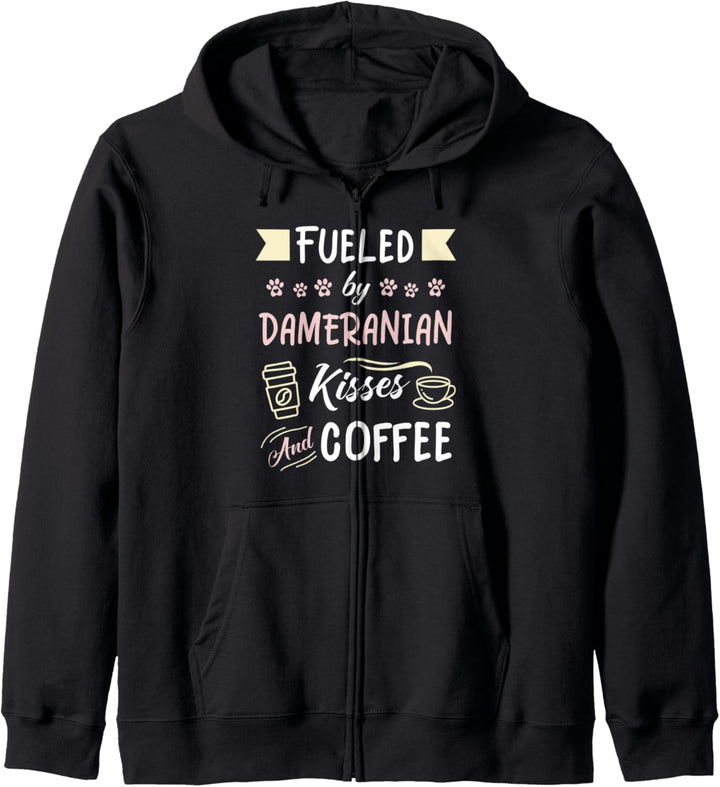 Dameranian Mom Coffee Lover Dog Pet Owner Kapuzenjacke