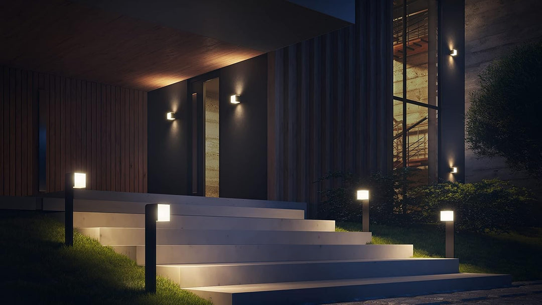 Steinel LED Aussenwandleuchte L 835 SC anthrazit, LED Wandlampe, 160° iHF-Bewegungsmelder, vernetzba