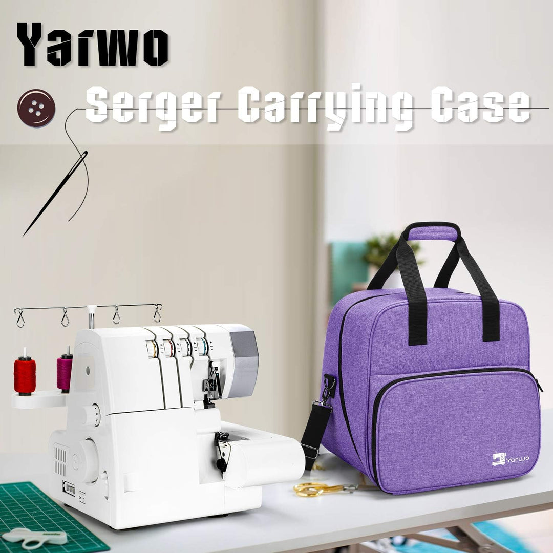 Yarwo Overlocktasche mit Grosser Öffnung, Cover-/ Overlock Transpot/Aufbewahrungstasche für meiste g
