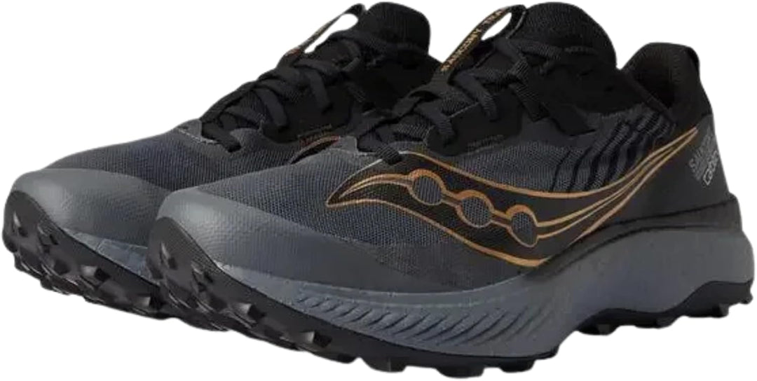 Saucony Herren Endorphin EdgeTraillaufschuh 41 EU Schwarz Goldstich, 41 EU Schwarz Goldstich