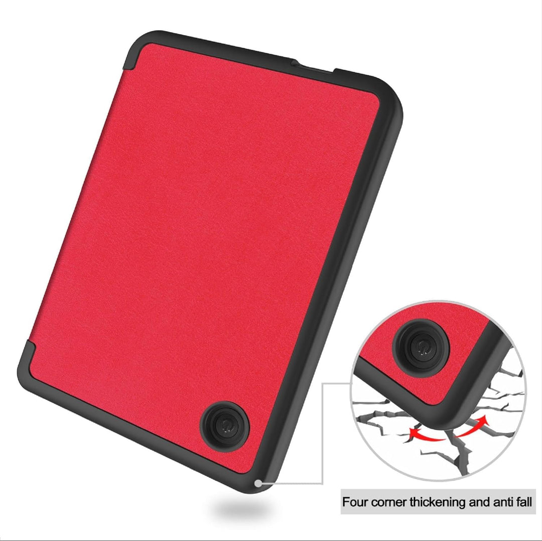 GIOPUEY Hülle Kompatibel mit Kobo Clara Colour/Clara BW, Flip Case, PU Leder + Weiches TPU Hülle, Au
