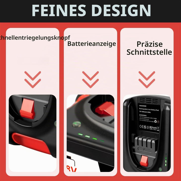 5,0-Ah-Ersatz-Lithium-Ionen-Akku für Bosch 18V PBA, kompatibel mit Allen Bosch 18V PBA-Akkus für all