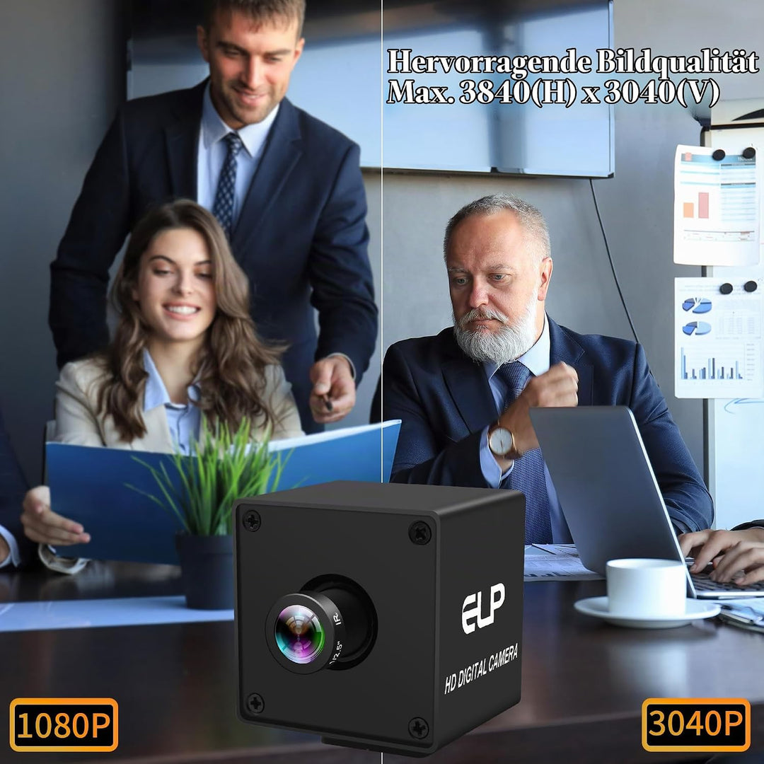 ELP 12MP USB Kamera 1080p@120fps Hochgeschwindigkeits-Webcam für industrielle Sicherheit mit 4K-Aufl