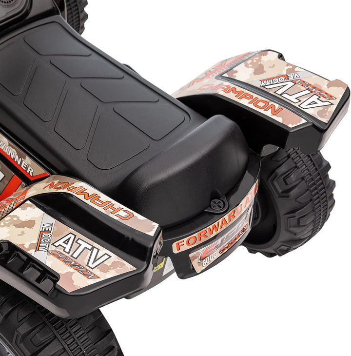 HOMCOM Kinder Quad Elektro 6V Kinderquad mit Vorwärtsfunktion, Musik, Elektro-Quad für Kinder 1,5-3