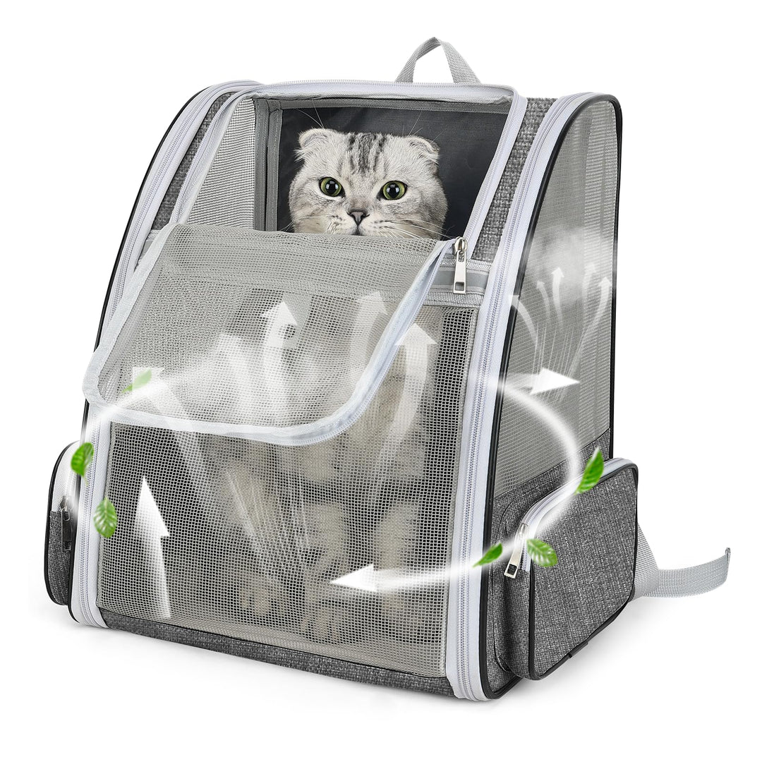 Belüfteter Rucksack für Katzen, Hunde, Kaninchen, für kleine Haustiere und Welpen, 40 x 32 x 28 cm,