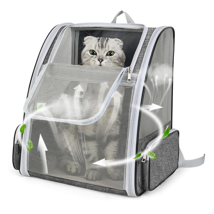 Belüfteter Rucksack für Katzen, Hunde, Kaninchen, für kleine Haustiere und Welpen, 40 x 32 x 28 cm,