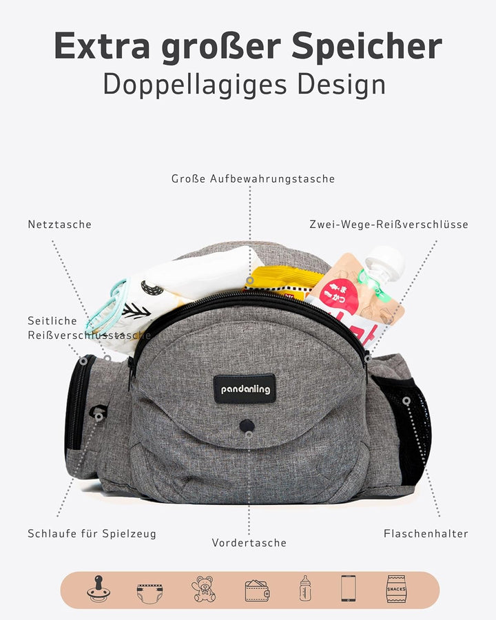 Hüfttrage mit Verlängerung & Baby Hüftsitz - Mom's Choice Award Gewinner, Sicherheitsgeprüfte Hüfttr