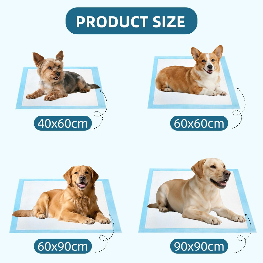 Nobleza Trainingspads für Hunde und Welpen, 90x90cm PIPI Matten für Hunde, 100 Stück Saugfähige Wick