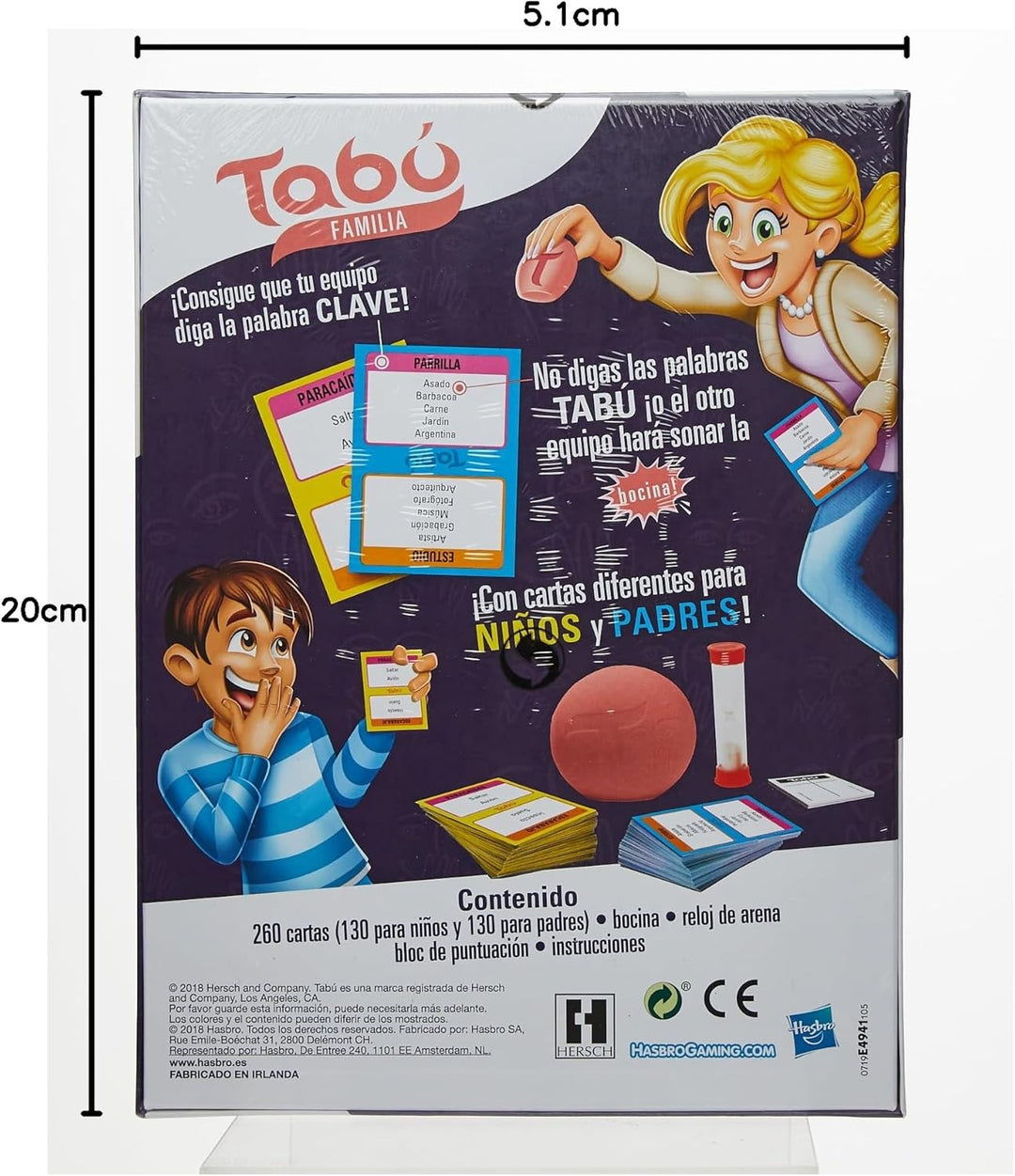 Hasbro Gaming- Taboo Familie Brettspiel, Mehrfarbig (E4941105) Spanien Multi, Spanien Multi