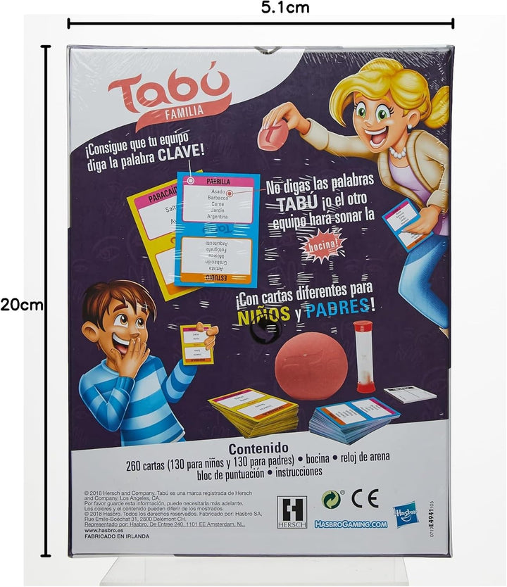 Hasbro Gaming- Taboo Familie Brettspiel, Mehrfarbig (E4941105) Spanien Multi, Spanien Multi