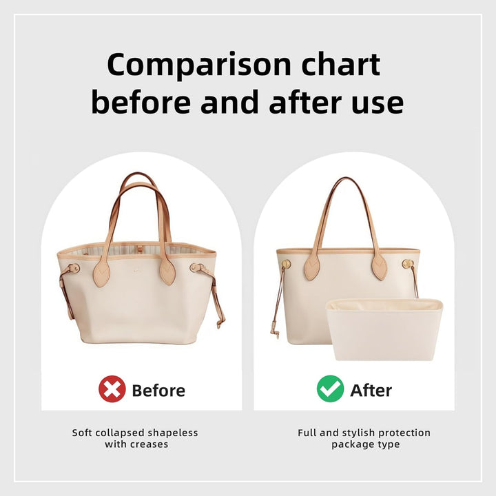 DGAZ Seide Handtasche Organizer für LV Neverfull PM/MM/GM, Taschenorganizer Tasche in Tasche Organiz