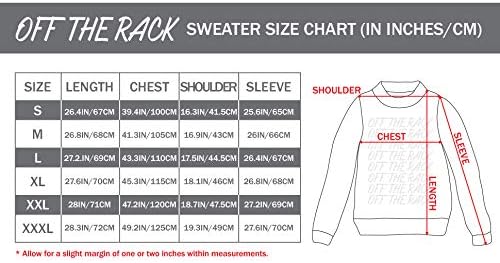 OFF THE RACK Unisex Herren Damen Weihnactspullover Lustig LED Leuchtende Ugly Christmas Sweater Stri