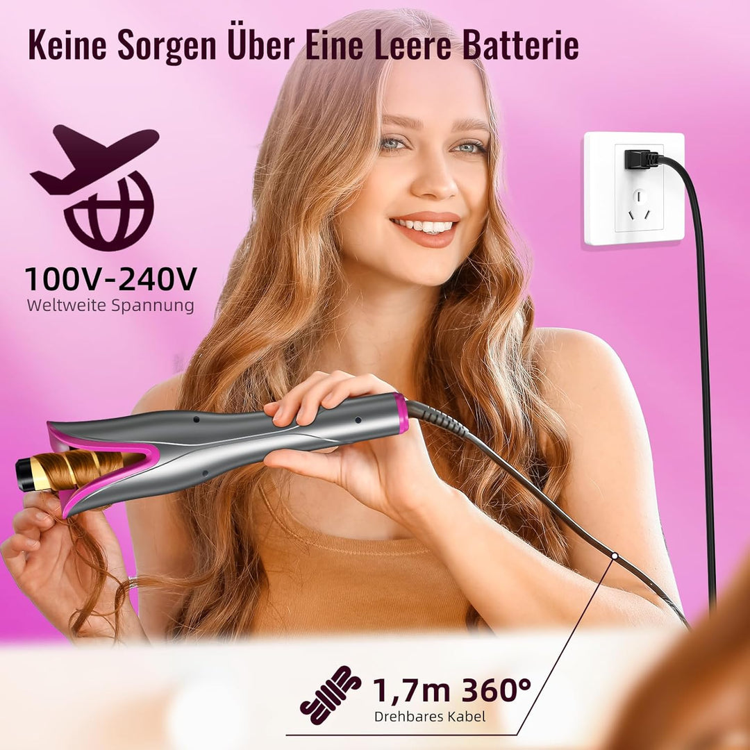Lockenstab Automatischer, Lockenwickler Anionen-Schutz Auto Haar Curler Keramik Curl Wand Lockenstab