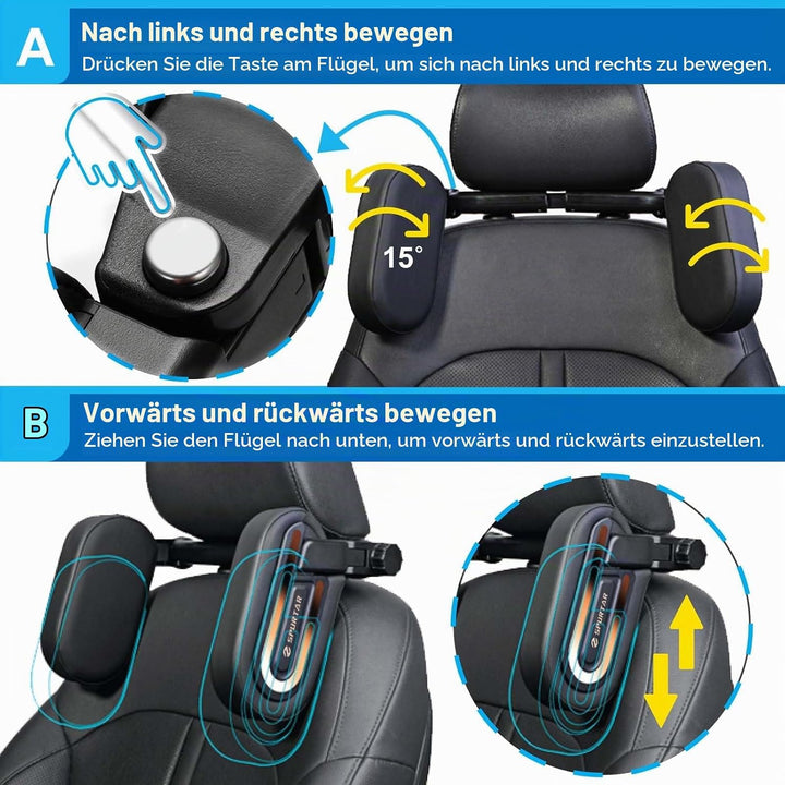 Spurtar Kopfstütze Auto Kinder, Verstellbares Autokissen für Kinder, Auto Zubehör Innenraum, Reise G
